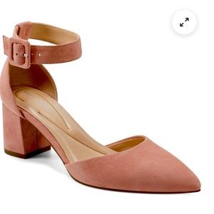 Brand new suede heels - pink coral